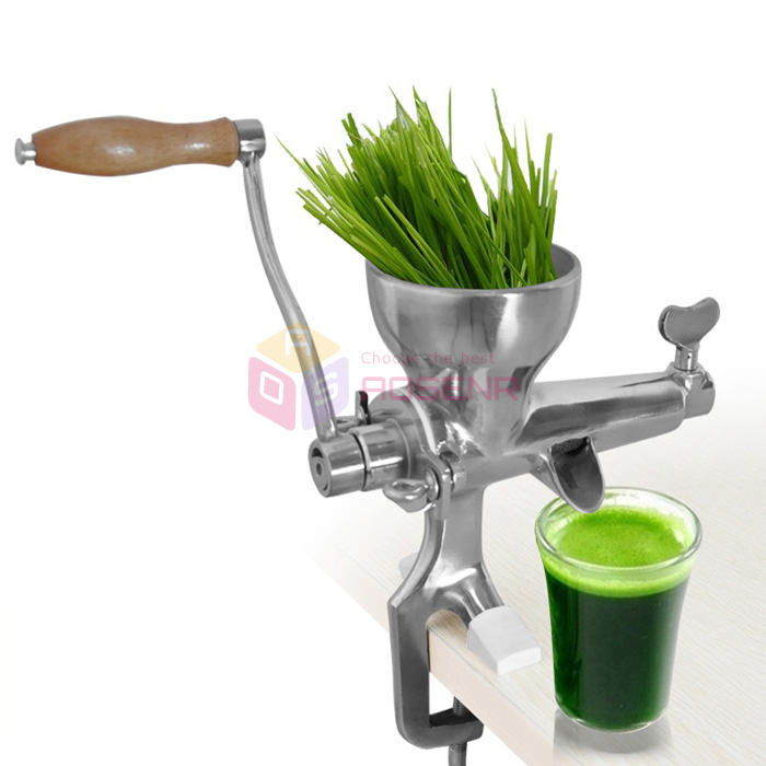 Hand Crank Wheat Grass Leafy Vegetable Juicer Stainless Stee