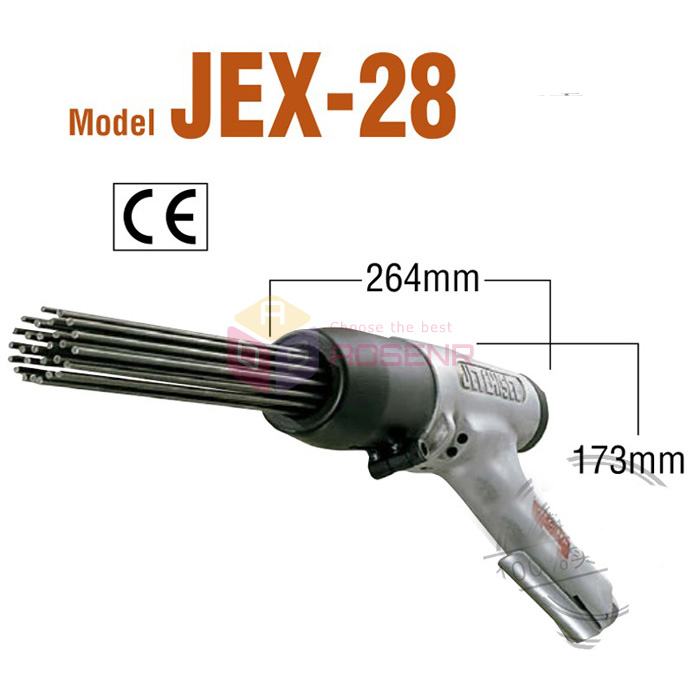 New Pneumatic Jet Chisel Derusting Gun JEX-28/24 Rust Removal Air Needle Scaler 