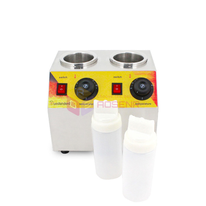 Triple Sauce Bottles Warmer Hot Chocolate Warming Machine Dispenser Melter